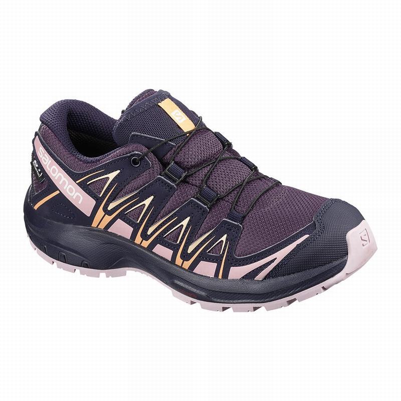 SALOMON XA PRO 3D CLIMASALOMON™ WATERPROOF Philippines - Kids' Trail Running Shoes - Purple/Blue | 0